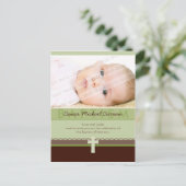 BAPTISME UITNODIGING:: puur 6 Uitnodiging Briefkaart (Staand voorkant)