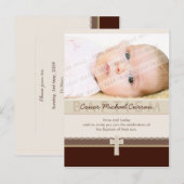 BAPTISME UITNODIGING:: puur 7 Uitnodiging Briefkaart (Voorkant / Achterkant)