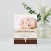 BAPTISME UITNODIGING:: puur 7 Uitnodiging Briefkaart (Staand voorkant)