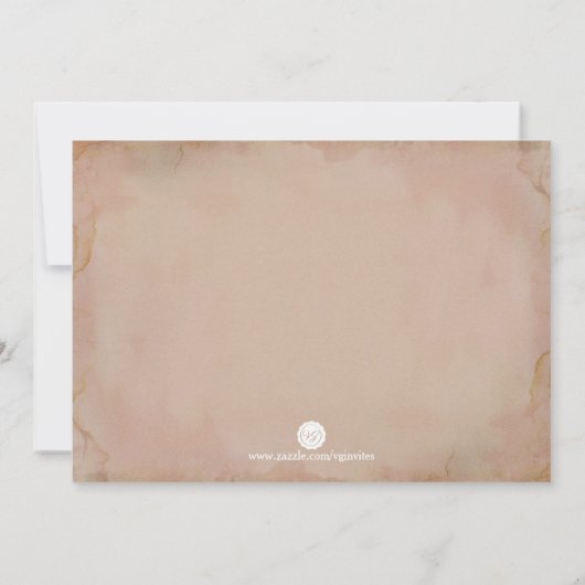 Baptisme Uitnodiging Roze  (Achterkant)