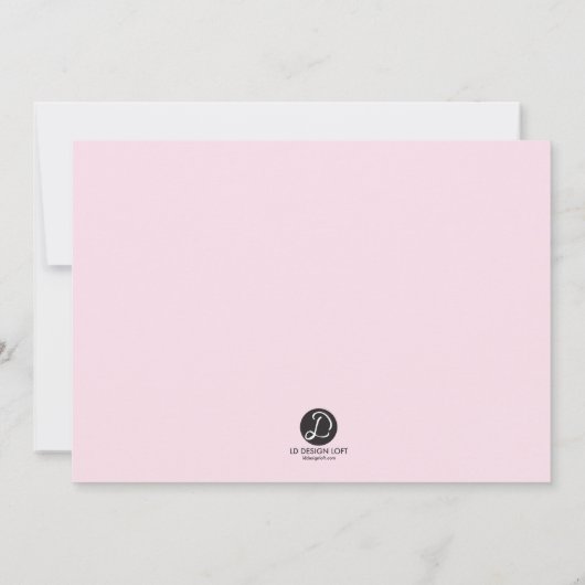 Baptisme, uitnodiging tot Christenen, roze en faux (Achterkant)