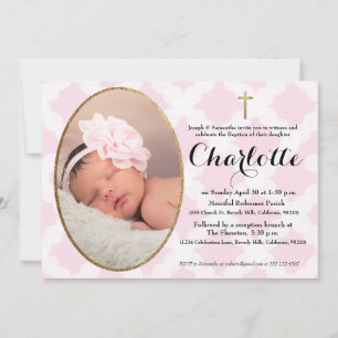 Baptisme, uitnodiging tot Christenen, roze en faux