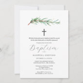 Baptisme Uitnodigingen Botanische rozemarijn (Voorkant)