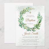 Baptisme uitnodigingen en baptisme uitnodigingen v (Voorkant / Achterkant)