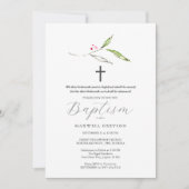 Baptisme Uitnodigingen Religieuze Botanicals (Voorkant)