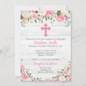 Baptisme-uitnodigingen voor een meisje - Waterverf Kaart (Voorkant)