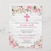 Baptisme-uitnodigingen voor een meisje - Waterverf Kaart (Voorkant / Achterkant)
