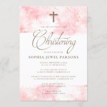 Baptisme-uitvindingen | Roze plastic en goudglitte