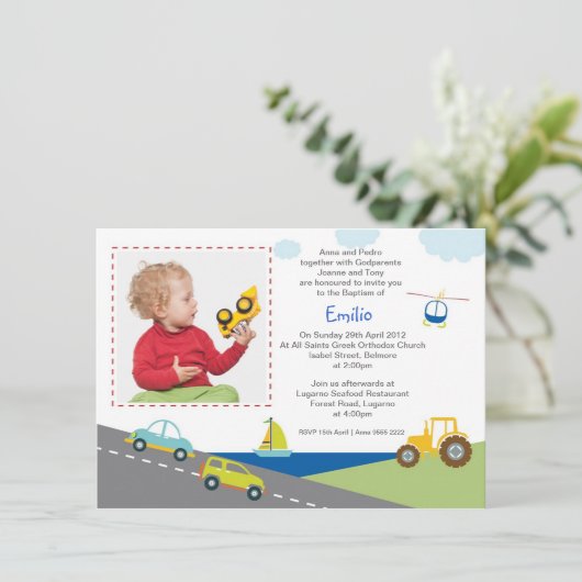Baptisme-uitvindingen voor auto's en vrachtwagens kaart (Staand voorkant)