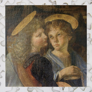 Baptisme van Christus Angels door Leonardo da Vinc Legpuzzel
