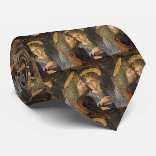 Baptisme van Christus Angels door Leonardo da Vinc Stropdas (Opgerold)