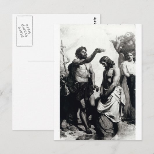 Baptisme van Christus. circa 1879 Briefkaart (Voorkant / Achterkant)