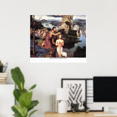 Baptisme van Christus door Joachim Patinier Poster (Thuiskantoor)