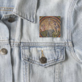Baptisme van Christus door John de Baptist Vierkante Button 5,1 Cm (In situ)
