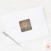 Baptisme van Christus door John de Baptist Vierkante Sticker (Envelop)
