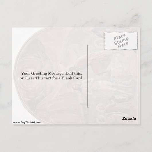 Baptisme van Christus door John van Fra Angelico Briefkaart (Achterkant)