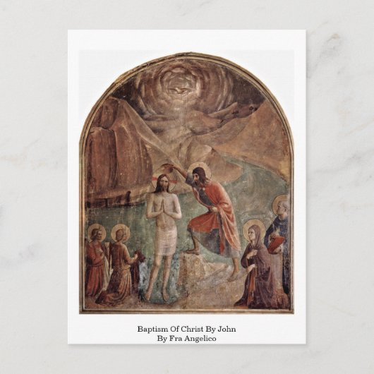 Baptisme van Christus door John van Fra Angelico Briefkaart (Voorkant)