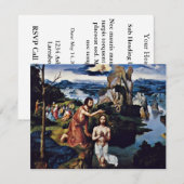 Baptisme van Christus door Patinir Joachim (beste  Kaart (Voorkant / Achterkant)