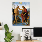 Baptisme van Christus door Pietro Perugino Poster (Thuiskantoor)