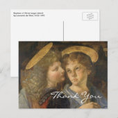 Baptisme van Christus (engelen) door Leonardo da V Briefkaart (Voorkant / Achterkant)
