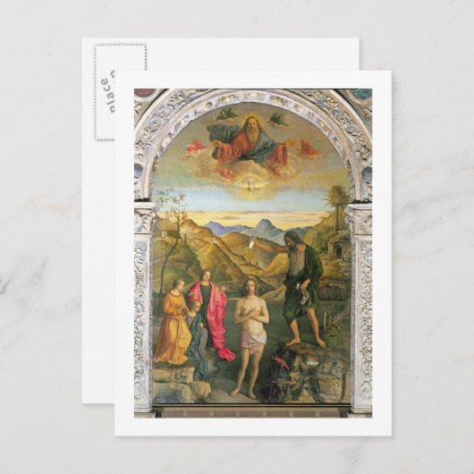 Baptisme van Christus, St. John Altarpart Briefkaart (Voorkant / Achterkant)