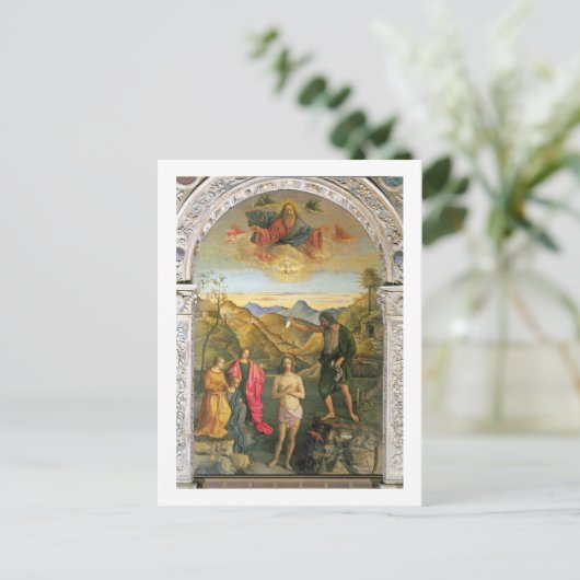 Baptisme van Christus, St. John Altarpart Briefkaart (Staand voorkant)