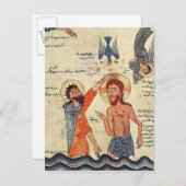 Baptisme van Christus uit een evangelie Briefkaart (Voorkant / Achterkant)