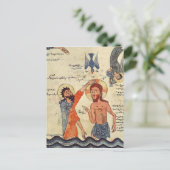 Baptisme van Christus uit een evangelie Briefkaart (Staand voorkant)