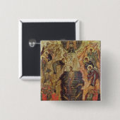 Baptisme van Christus uit Sandzak Vierkante Button 5,1 Cm (Voorkant /achterkant)
