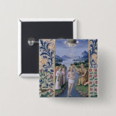 Baptisme van Christus Vierkante Button 5,1 Cm (Voorkant /achterkant)