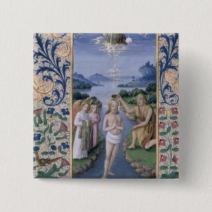 Baptisme van Christus Vierkante Button 5,1 Cm