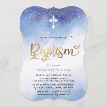 Baptisme van de blauwe en gouden Waterverf