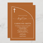 Baptisme van de verbrande Oranje moderne minimale  Kaart (Voorkant / Achterkant)