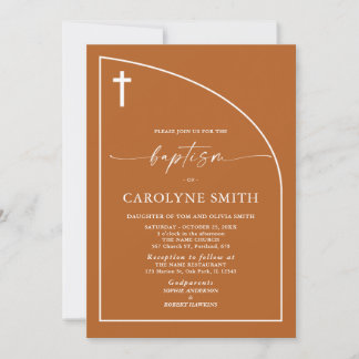 Baptisme van de verbrande Oranje moderne minimale  Kaart