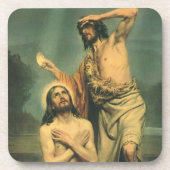 Baptisme van Jezus Christus door John de Baptist Bier Onderzetter (Voorkant)