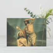 Baptisme van Jezus Christus door John de Baptist Kaart (Staand voorkant)