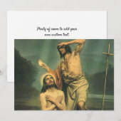 Baptisme van Jezus Christus door John de Baptist Kaart (Voorkant / Achterkant)