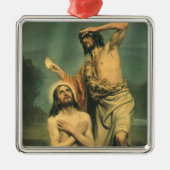 Baptisme van Jezus Christus door John de Baptist Metalen Ornament (Voorkant)