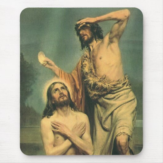 Baptisme van Jezus Christus door John de Baptist Muismat (Voorkant)