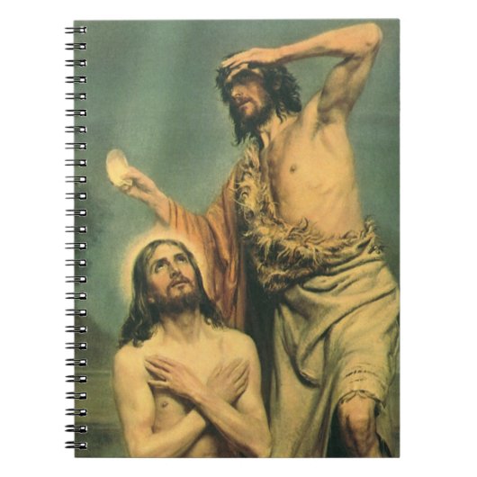 Baptisme van Jezus Christus door John de Baptist Notitieboek (Voorkant)