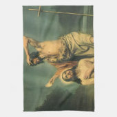 Baptisme van Jezus Christus door John de Baptist Theedoek (Verticaal)