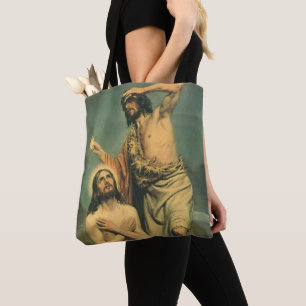 Baptisme van Jezus Christus door John de Baptist Tote Bag