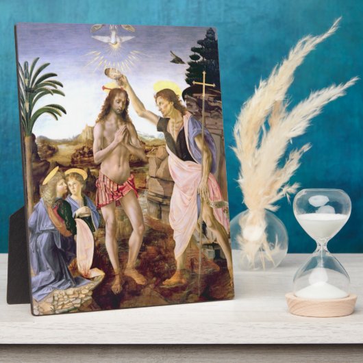 Baptisme van Jezus Christus door Leonardo Da Vinci Fotoplaat (Zijkant)