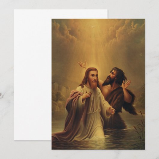 Baptisme van Jezus Christus Kaart (Voorkant / Achterkant)
