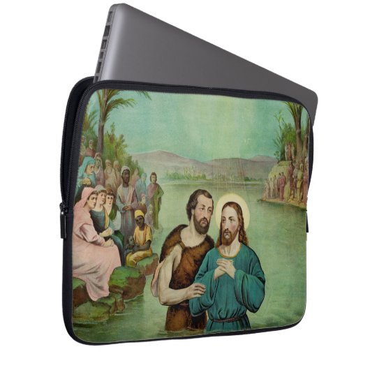 Baptisme van Jezus Christus Laptop Sleeve (Voorkant Rechts)