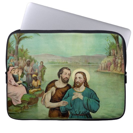 Baptisme van Jezus Christus Laptop Sleeve (Voorkant)