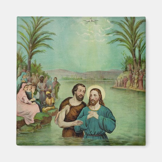 Baptisme van Jezus Christus Magneet (Voorkant)