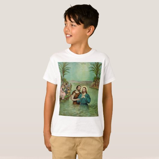 Baptisme van Jezus Christus T-shirt (Voorkant volledig)
