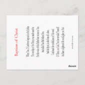 Baptisme van onze Lord Prayer Card Briefkaart (Achterkant)