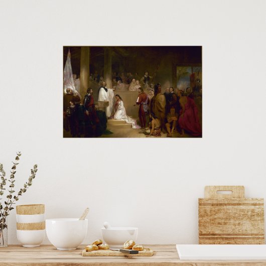 Baptisme van Pocahontas Poster (Keuken)